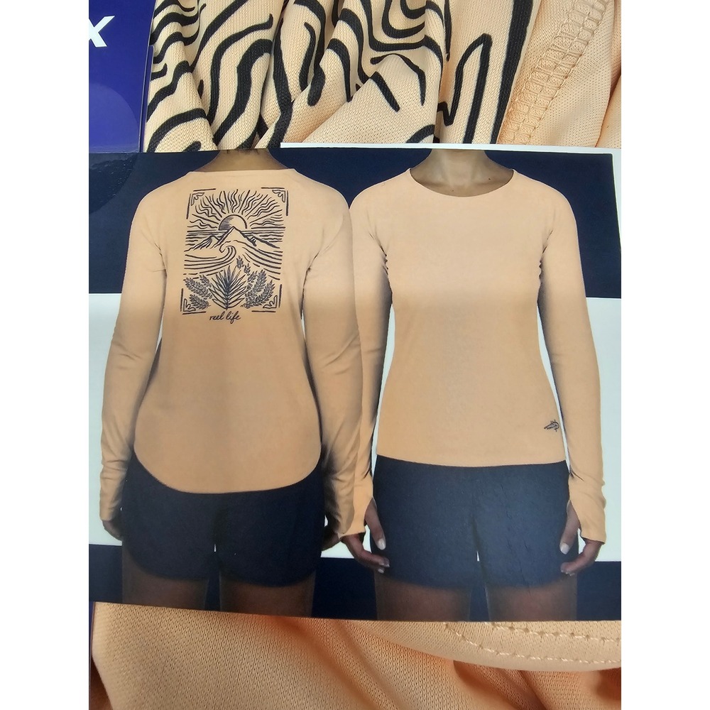 Reel Life Womens Jax Beach LS UV Shirt XXL Peach Parfait UPF 50+ UUV02-0379-839‎ - Picture 3 of 7